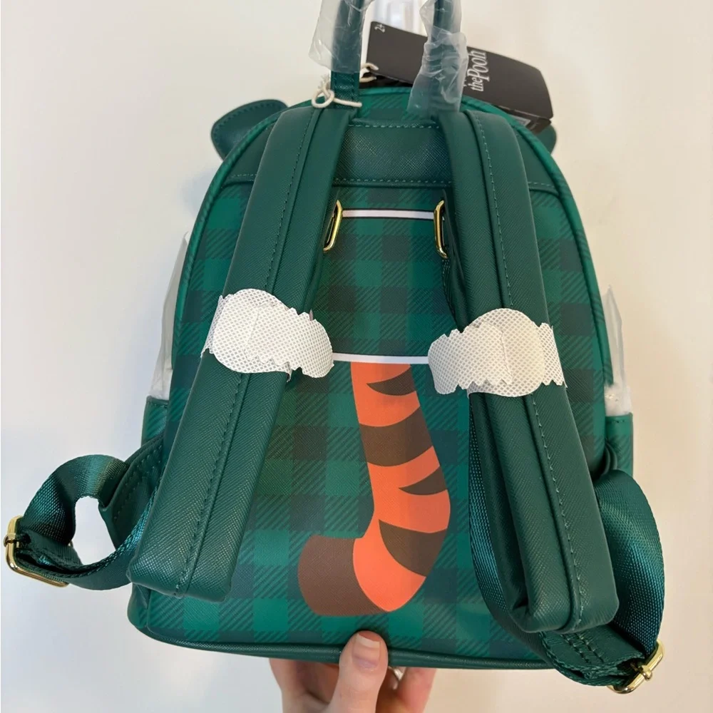 Green Plaid Tigger Backpack - Picture 2 of 10